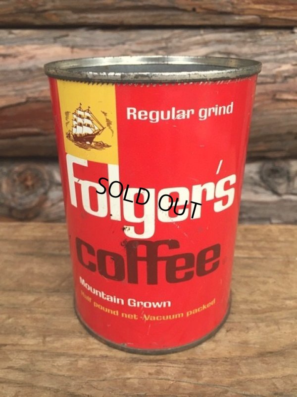 画像1: Vintage Folger's Coffee Tin Can (DJ247)