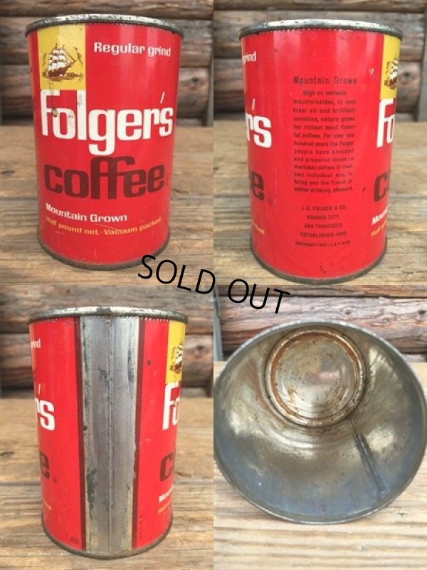 画像2: Vintage Folger's Coffee Tin Can (DJ247)