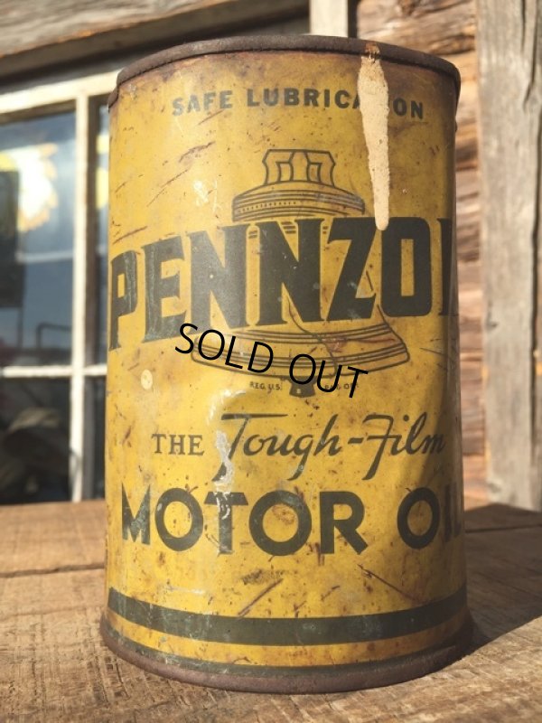 画像1: Vintage PENNZOIL 1 Quart Motor Oil Can (MA289) 