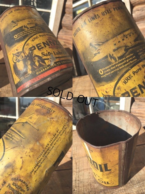 画像3: Vintage PENNZOIL 1 Quart Motor Oil Can (MA289) 