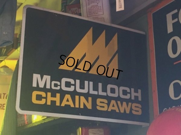 画像1: Vintage McCULLOCH Chain Saws Flange Sign (MA896) 