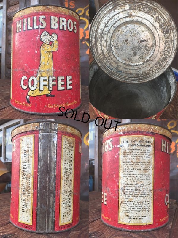 画像2: Vintage Hills Bros Coffee Can L (AL903)