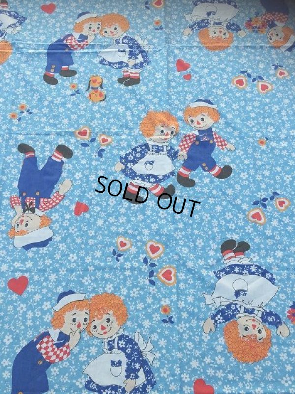 画像1: 70s Vintage Flat Sheet /  Raggedy Ann＆Andy (AL919)