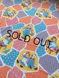 70s Vintage Flat Sheet /  Raggedy Ann＆Andy (AL920)