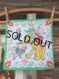 50s Vintage Hanky Disney Pluto with the Three Little Pigs (AL1701)