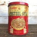 Vintage Sunshine Thin Pretzel Stix Tin Can (J452)