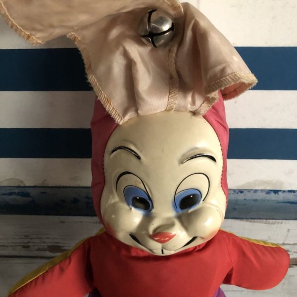 画像2: Vintage Celluloid Face Bunny Doll 45cm (S325）