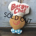 70s Vintage Pillow Cloth Doll Burger Chef (T561)
