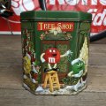 Vintage M&M's Tin Can  Happy Holidays Tree Shop (T566)