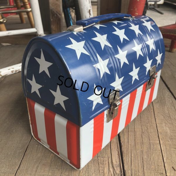 画像2: Vintage Groovy American Old Glory Stars and Stripes Lunch Box (T907) 　