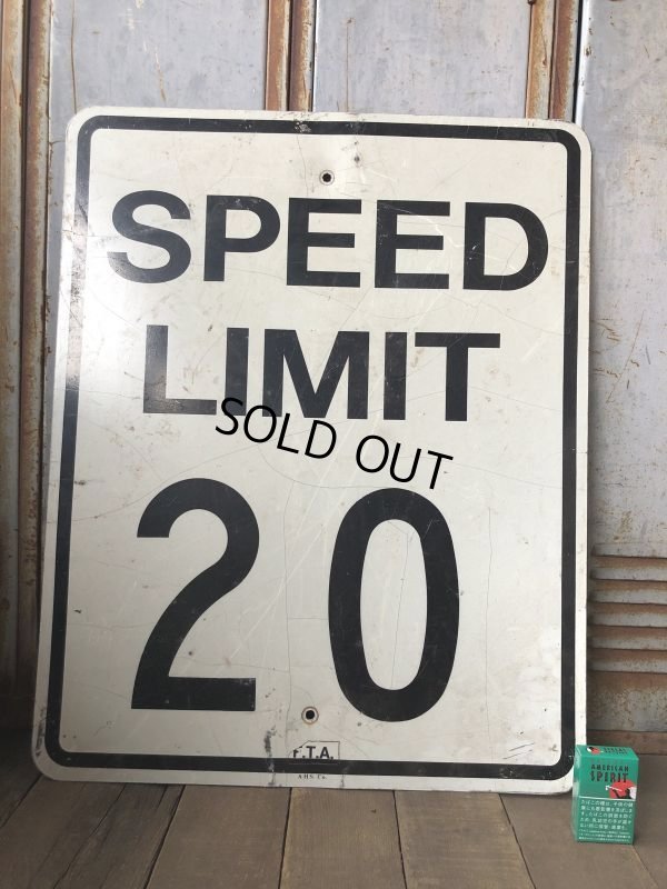 画像1: Vintage Road Sign SPEED LIMIT 20 (B285) 