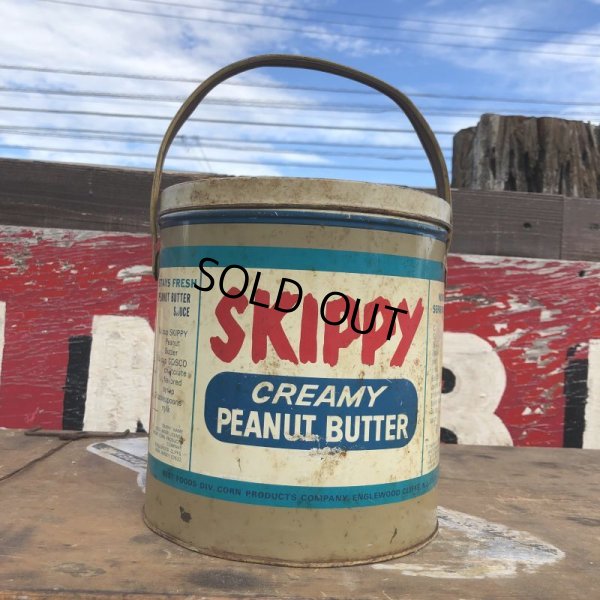 画像1: Vintage SKIPPY Peanut Butter Tin Can (B372)