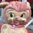 画像10: Vintage Rubber Face Doll Pink Kitty Cat (B393)