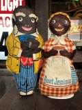 40s Vintage Aunt Jemima Advertising Oil Cloth Doll Set (B489) 