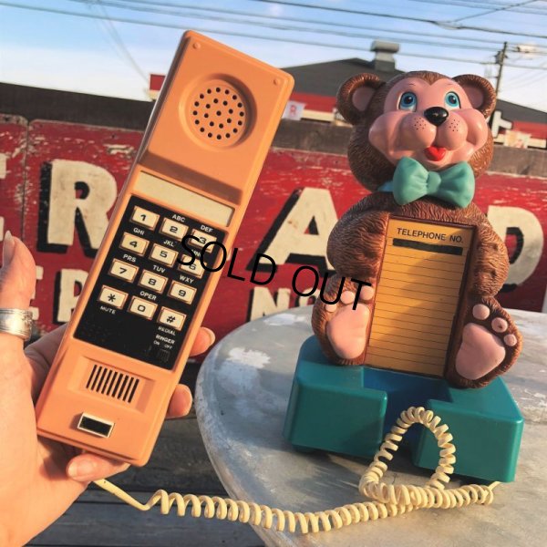 画像1: 80s Vintage Cuddles Teddy Bear Telephone (B508)