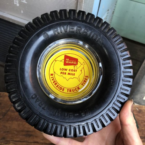 画像1: Vintage Tire Ashtray Riverside (B576)