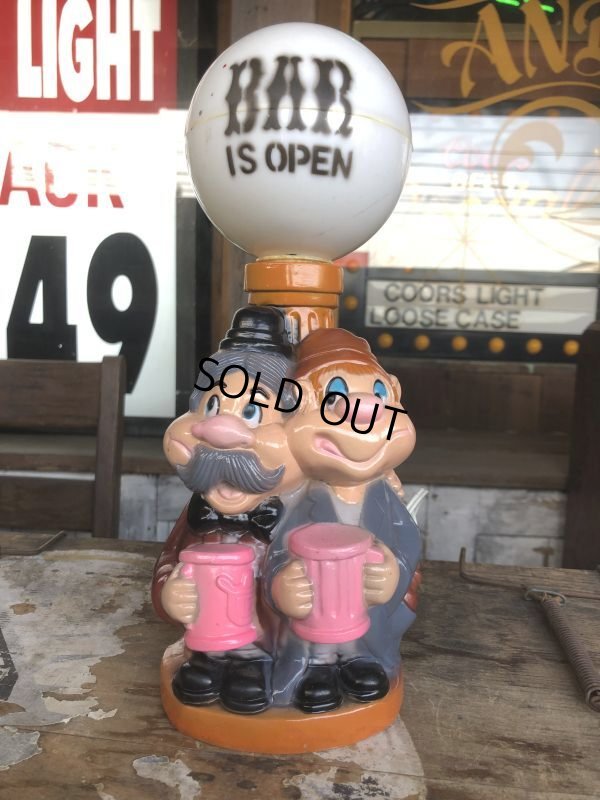 画像2: Vintage BAR IS OPEN Drunk Man Lamp Bar Light (B688)