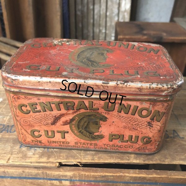 画像2: Vintage Advertising Tin Can CENTRAL UNION Cut Plug (B764)