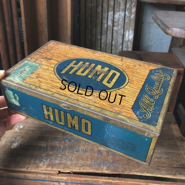 画像1: Vintage Advertising Tin Can HUMO Cigar (B760)