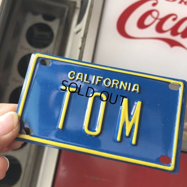 画像1: Vintage California Mini Bike Vanity Metal License Plate / TOM (B791) 