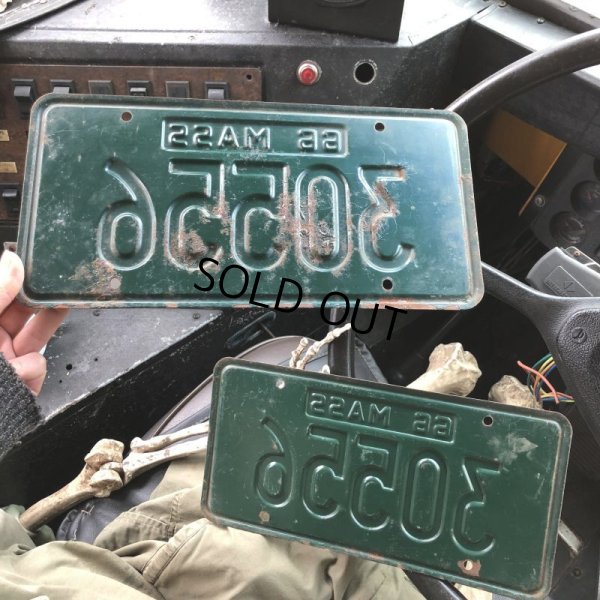 画像2: 60s Vintage American License Number Plate SET (B847)