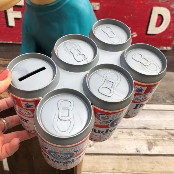 画像2: Vintage Budweiser Advertising 6 Pack Plastic Cans Coin Bank (B858) 