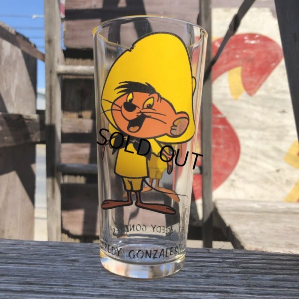 画像1: 70s Vintage Pepsi Glass Speedy Gonzales (C166)