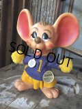 70s Vintage Mouse Coin Bank Cheerleader B (C301)