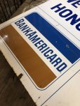 画像5: 50s Vintage Original Large Heavy Porcelain Double Sided Credit Card Sign (B652)