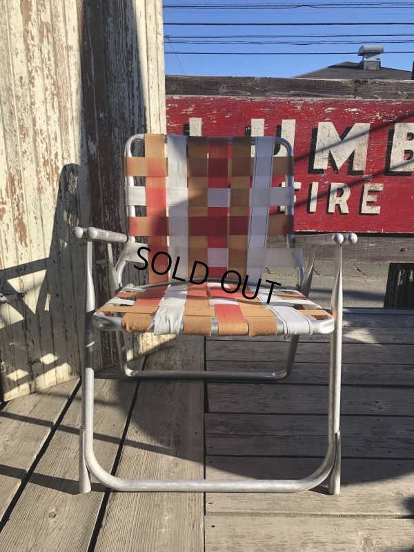 画像2: 60s Vintage Folding Lawn Chair RxW (B689)