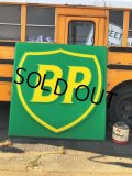 【店舗引き取り限定】 Vintage BP British Petroleum Advertising Sign HUGE ! (B744)