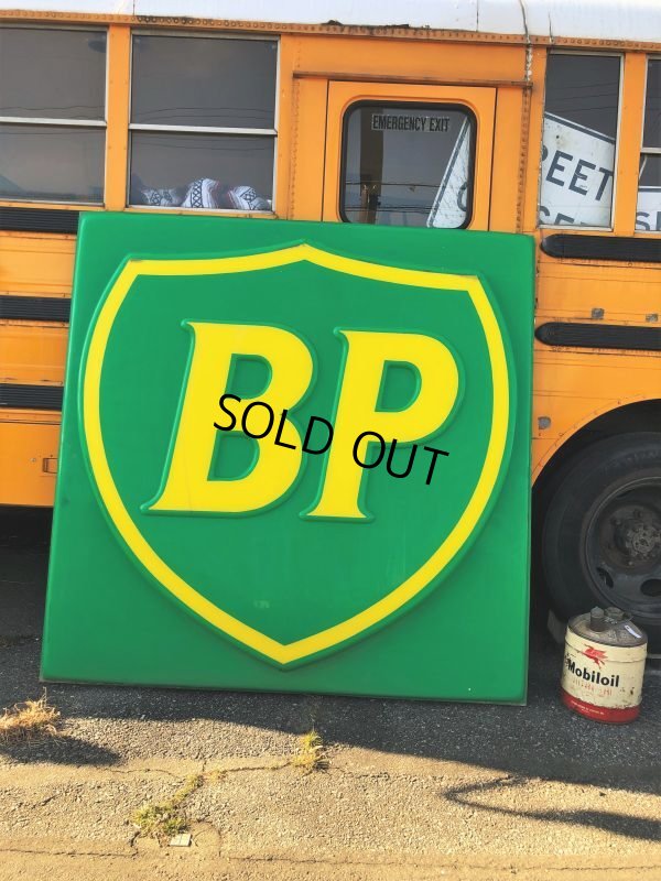 画像1: 【店舗引き取り限定】 Vintage BP British Petroleum Advertising Sign HUGE ! (B744)