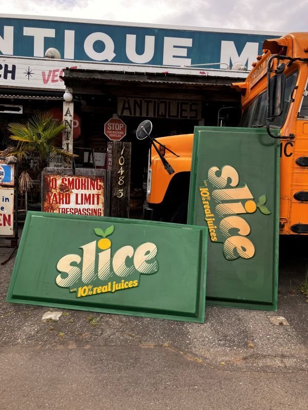 画像1: 【店舗引き取り限定】Vintage Advertising Slice Soda Store Sign Huge ! 184cm (B905)