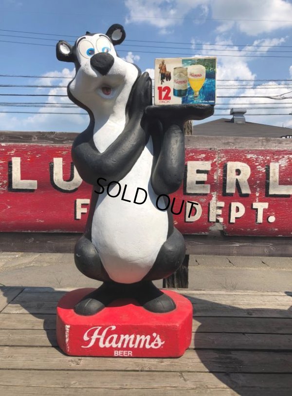 画像1: Vintage Advertising Hamm's Beer Bear Life Size Styrofoam Store Display (M048) 