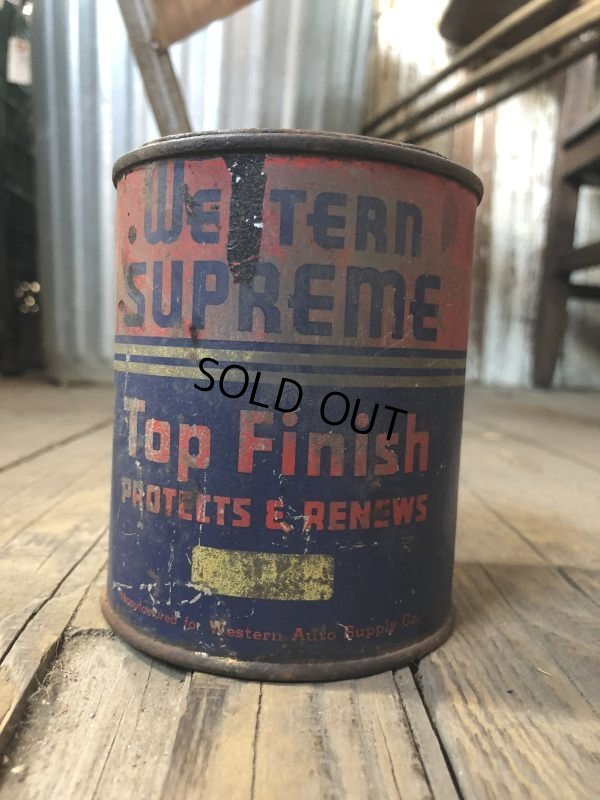 画像2: Vintage Oil Can Western Supreme Top Finish (B058)