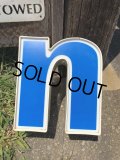 Vintage Advertising Store Display Letters Sign Blue “ n ” (M025) 