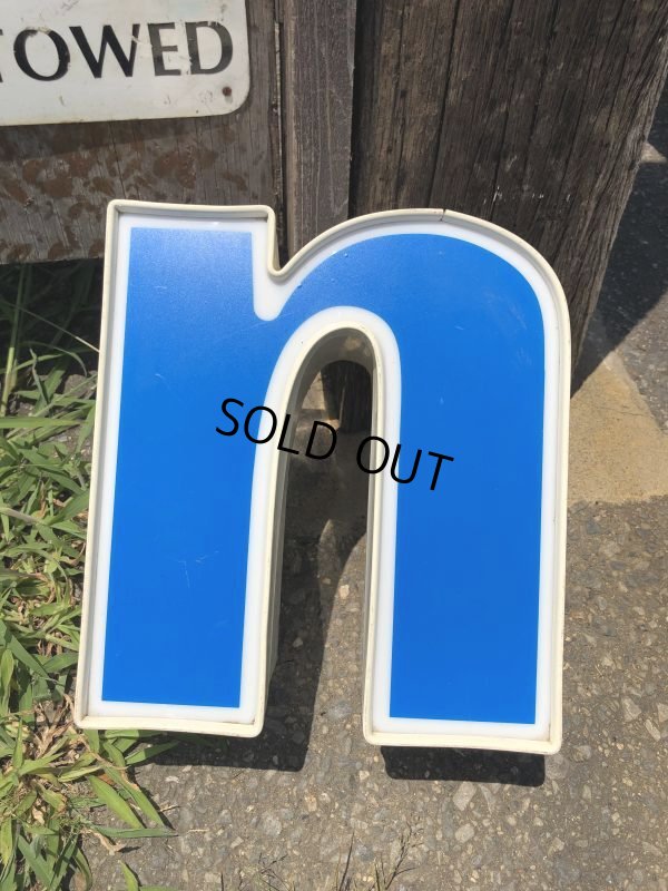 画像1: Vintage Advertising Store Display Letters Sign Blue “ n ” (M025) 