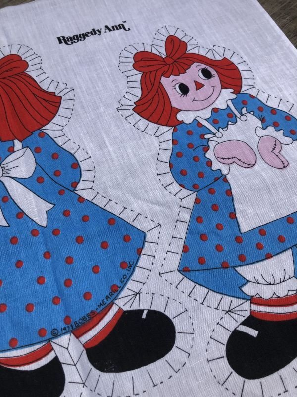 画像2: 70s Vintage N.O.S Cut N Sew Cloth Fabric Panel Pillow Doll  Raggedy Ann & Arthur (M301) 