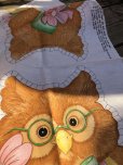 画像2: 70s Vintage N.O.S Cut N Sew Cloth Fabric Panel Pillow Doll  OWL (M292)  (2)