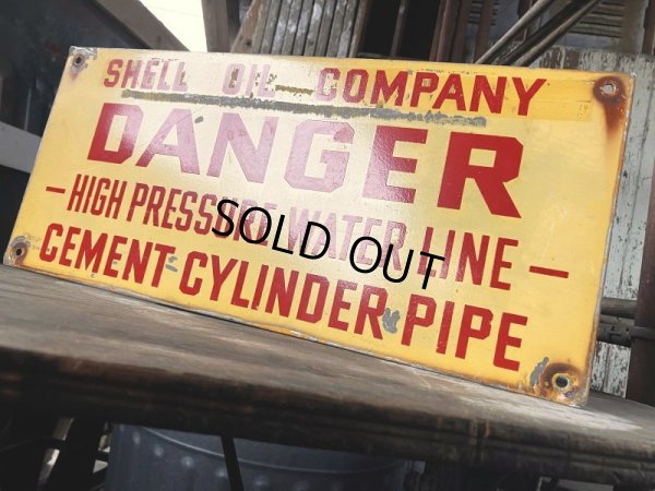 画像2: RARE!! Vintage ORIGINAL Shell Oil Company DANGER Sign (M306) 