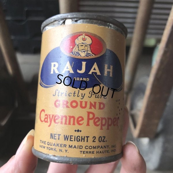 画像1: Vintage RAJAH Ground Cayenne Pepper Can (M422)