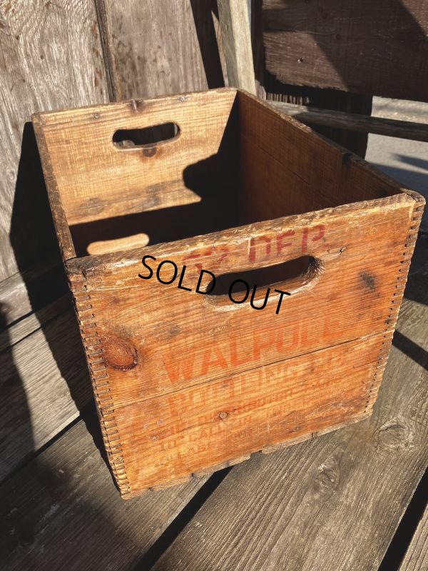 画像2: Vintage Advertising Wooden Crates Wood Box / WALPOLE (M454)