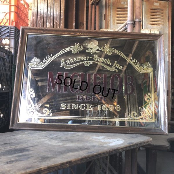 画像1: 80s Vintage Anheuser-Busch Michelob Beer Bar Display Mirror Sign (M492)