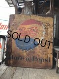 50s Vintage Advetising "Have a Pepsi" Store Display Embossed Metal Sign (M497)