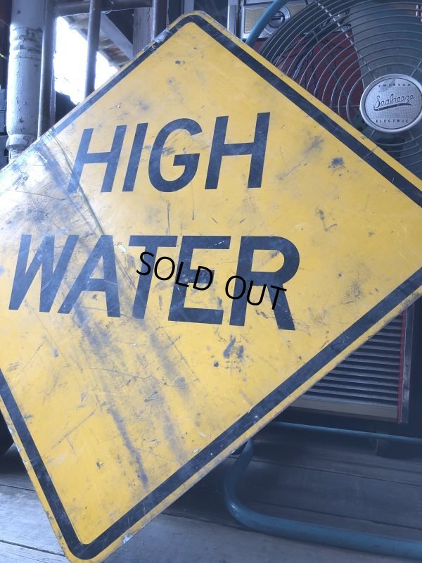 画像3: Vintage Traffic Road Sign High Water (M538)