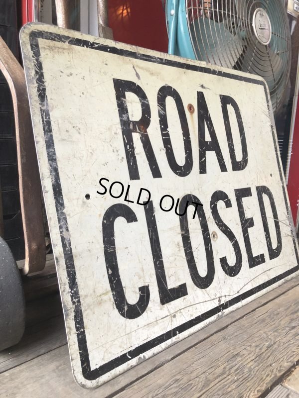 画像2: Vintage Road Sign ROAD CLOSED (M527)