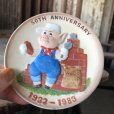 画像9: Vintage Disney 1933-1983 50th Anniversary Three Little Pigs Porcelain Plate Complate Set (M544)