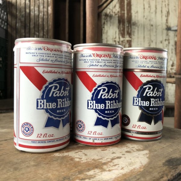 画像2: Vintage Pabst Blue Ribbon Beer Cans 6 PACK (M660) 