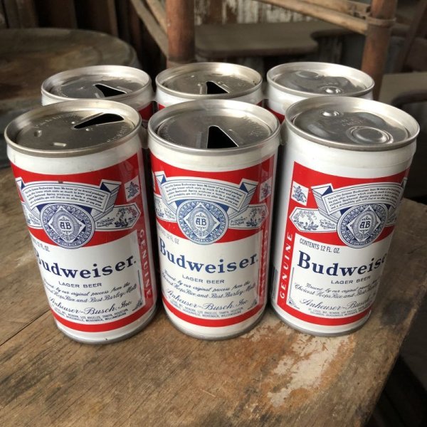 画像1: Vintage Budweiser Beer Cans 6 PACK (M657) 