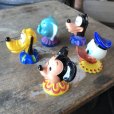 画像3: 80s Vintage Disney Mickey Donald Goofy Pluto Dumbo Topper Set (M676)